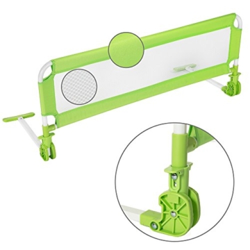 TecTake® Kinder Bettgitter Bettschutzgitter 102cm grün - 