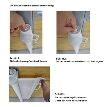 Impag Treppenschutzgitter Türschutzgitter Rollo einrollbar ausziehbar bis 140 cm - 