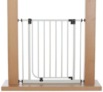 Impag Türschutzgitter Treppenschutzgitter 62 - 222 cm selbstschließend - zum Klemmen - ohne Bohren EasyStep + 20 Weiß - 