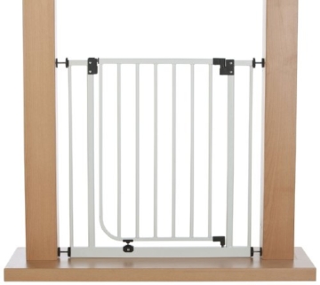 Impag Türschutzgitter Treppenschutzgitter 62 - 222 cm selbstschließend - zum Klemmen - ohne Bohren EasyStep + 20 Weiß - 