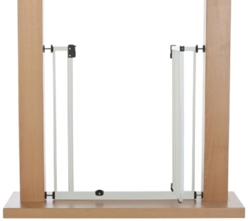 Impag Türschutzgitter Treppenschutzgitter 62 - 222 cm selbstschließend - zum Klemmen - ohne Bohren EasyStep + 20 Weiß - 