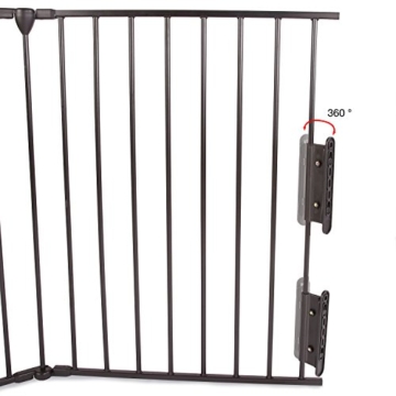 KIDUKU® Kaminschutzgitter Metall Laufgitter Laufstall Absperrgitter Türschutzgitter für Kinder-Sicherung, 310 cm Länge, schwarz - 
