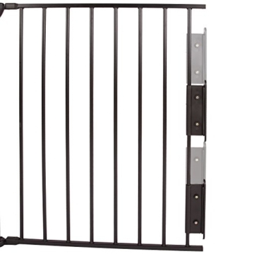 KIDUKU® Kaminschutzgitter Metall Laufgitter Laufstall Absperrgitter Türschutzgitter für Kinder-Sicherung, 310 cm Länge, schwarz - 