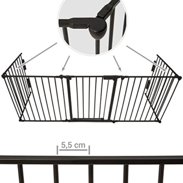 TecTake Kaminschutzgitter Gesamtlänge ca. 300cm 5 Elemente - 